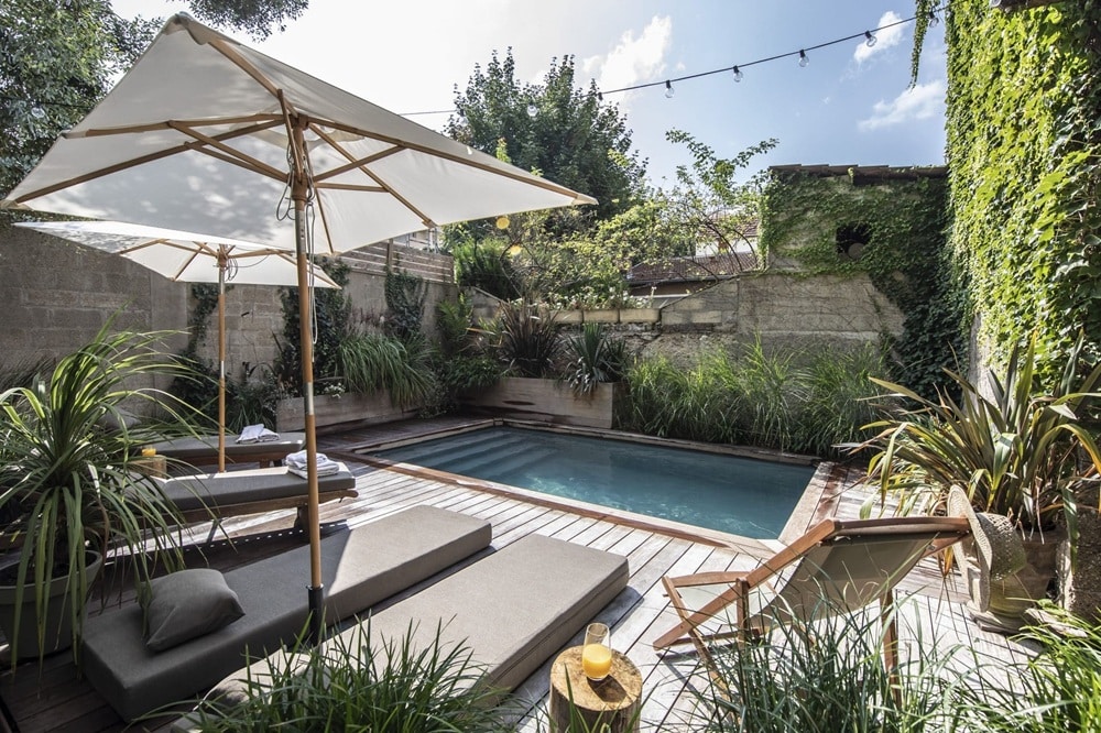 Mini piscine liner gris